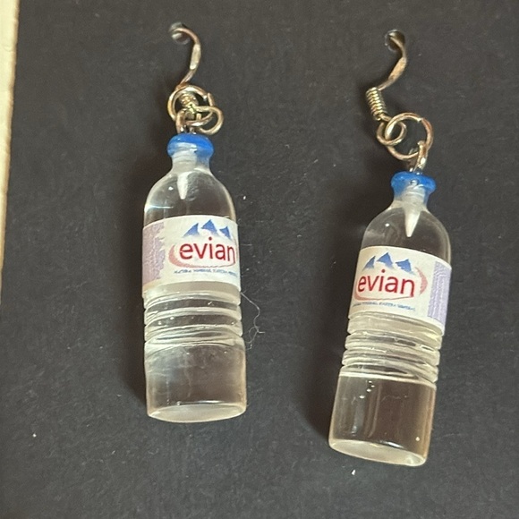 EVIAN water bottle earrings, os - Picture 5 of 9